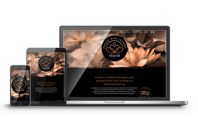 Bild von Webdesign Referenz von Shijir, Massage und Coaching