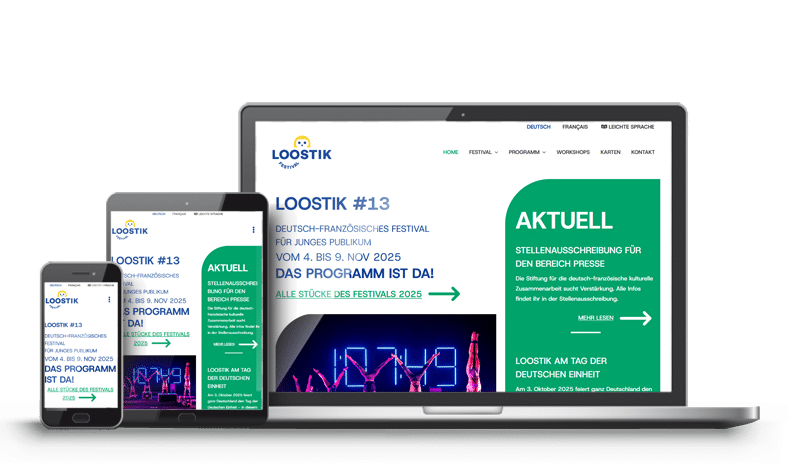 LOOSTIK - Deutsch-französisches Festival für junges Publikum - Webreferenz