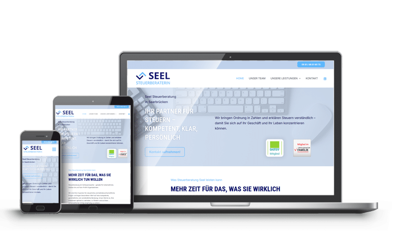 Referenz Website Seel Steuerberatung